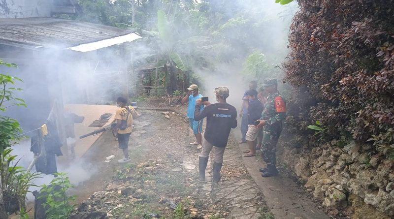 Pemdes Tidak ada Respon,Warga Dusun Tanggunggunung Laksanakan Fogging Mandiri