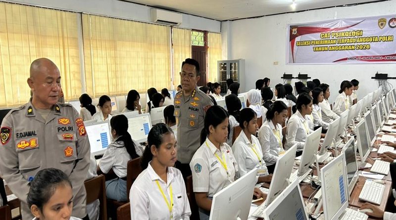 Pastikan Seleksi Bersih Dan Transparan, Karo SDM Polda Maluku Tinjau Tes Psikologi Bintara Di Tiga Lokasi berbeda